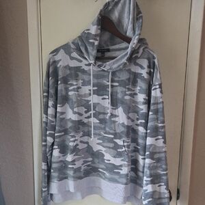 Gray Camo Hoodie Sweatshirt